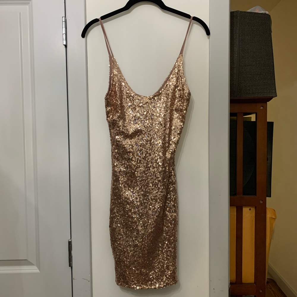 Gold Sequin Dress
